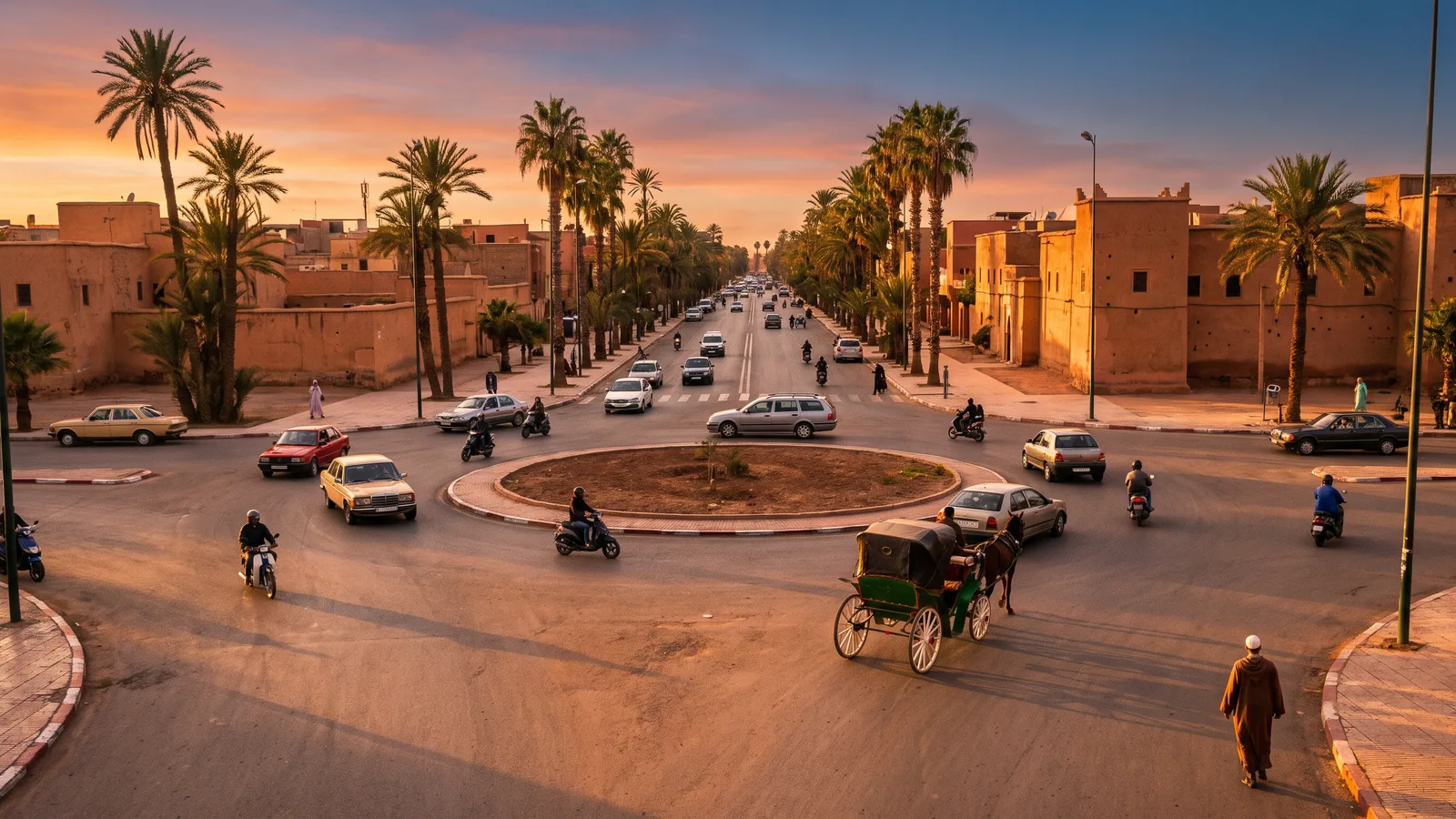 Rijden in Marrakech: het verkeer trotseren en zonder stress een veilige parkeerplaats vinden