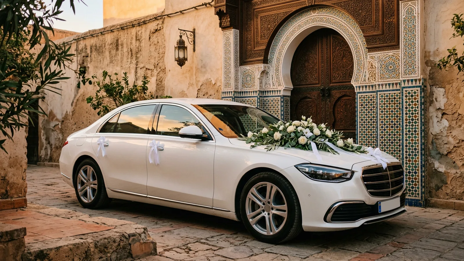 Mietwagen für eine Hochzeit in Marokko: Brautauto, Hochzeitskorso und Gäste